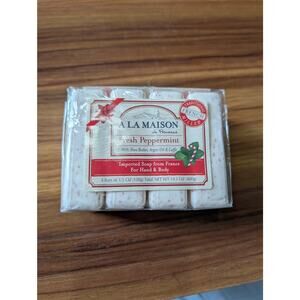 A La Maison De Provence Fresh Peppermint Imported Soap From France 4-pack